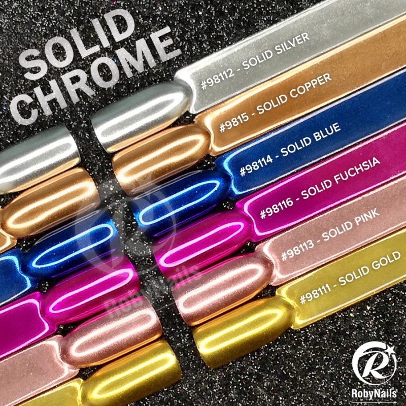 SOLID CHROME POWDER - ROBY NAILS